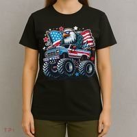 4th Of July Patriotic American Flag Eagle Usa Red White Blue T-Shirt thumb 4