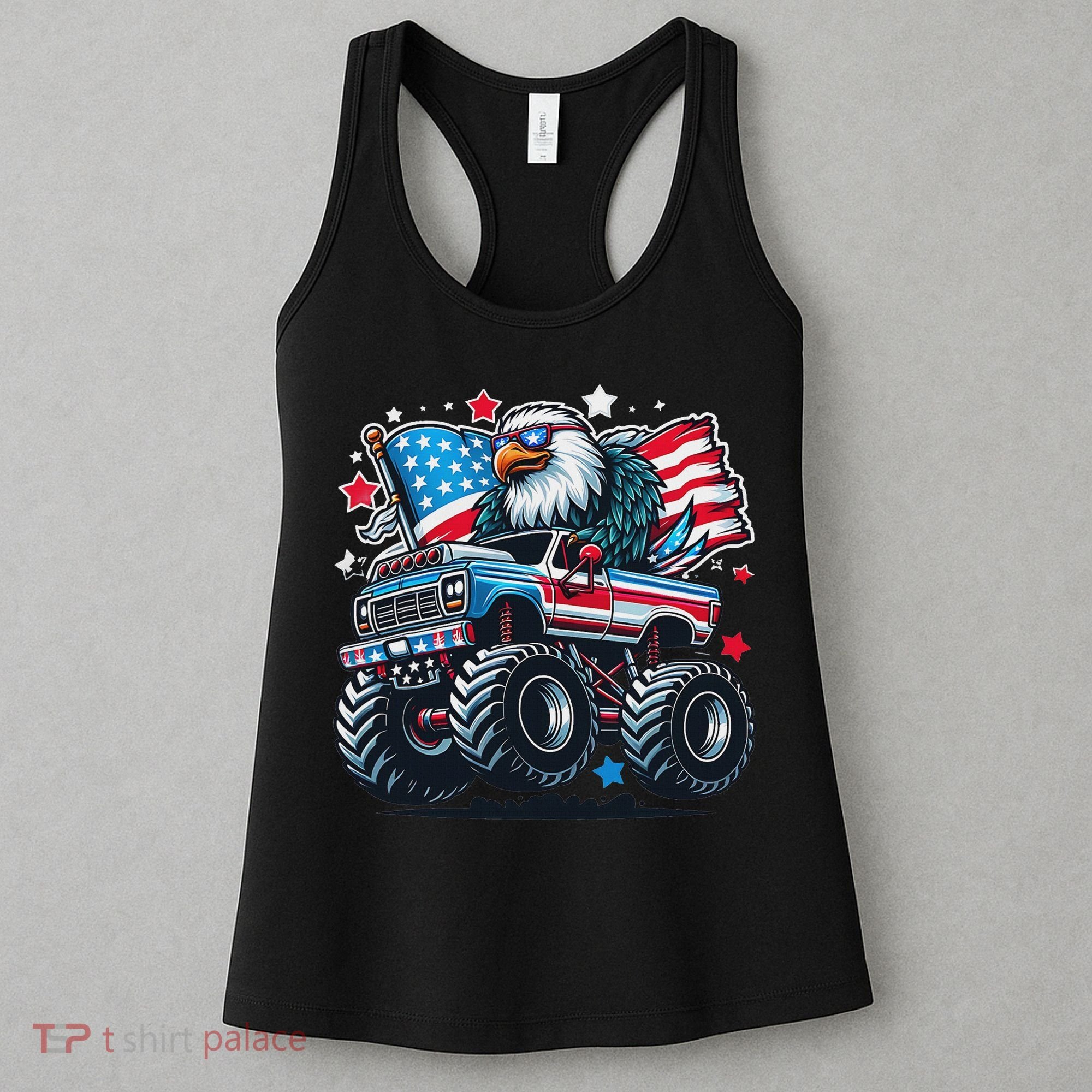 4th Of July Patriotic American Flag Eagle Usa Red White Blue Women's Tank Top