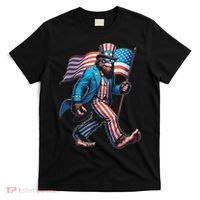 4th Of July Bigfoot Sasquatch Patriotic American Flag T-Shirt thumb 0