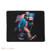4th Of July Bigfoot Sasquatch Patriotic American Flag Mousepad thumb 0