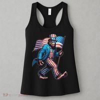 4th Of July Bigfoot Sasquatch Patriotic American Flag Women's Tank Top thumb 3