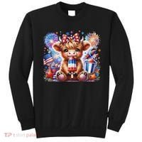 4th Of July Highland Cow Popsicle Firework Usa American Sweatshirt thumb 0