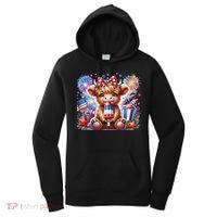 4th Of July Highland Cow Popsicle Firework Usa American Women's Hoodie thumb 0