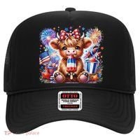 4th Of July Highland Cow Popsicle Firework Usa American Hat thumb 0