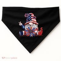 4th Of July Gnome Festive Holiday USA-Made Doggie Bandana thumb 0
