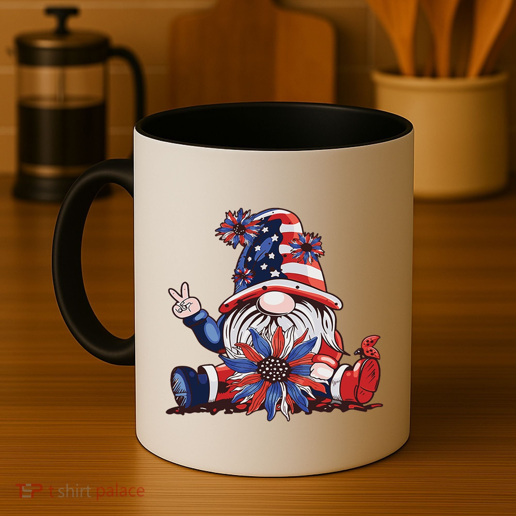 4th Of July Gnome Festive Holiday Coffee Mug
