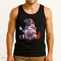 4th Of July Gnome Festive Holiday Tank Top thumb 3