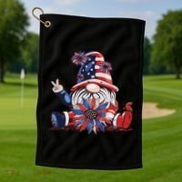 4th Of July Gnome Festive Holiday Golf Towel thumb 1