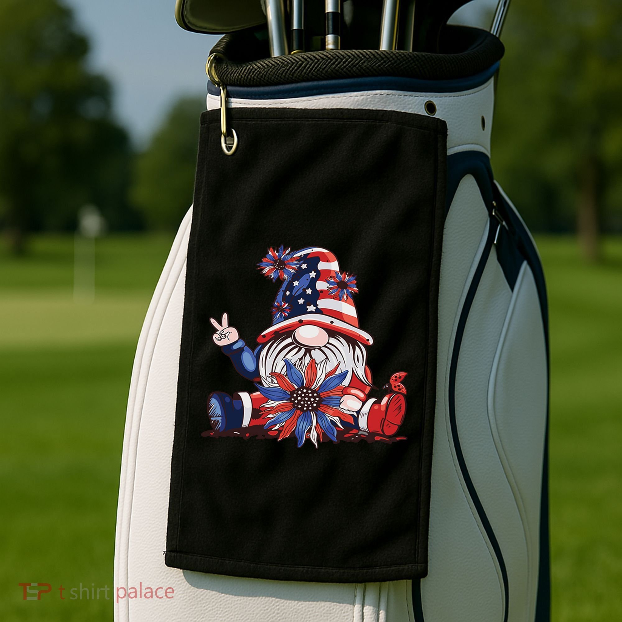 4th Of July Gnome Festive Holiday Golf Towel
