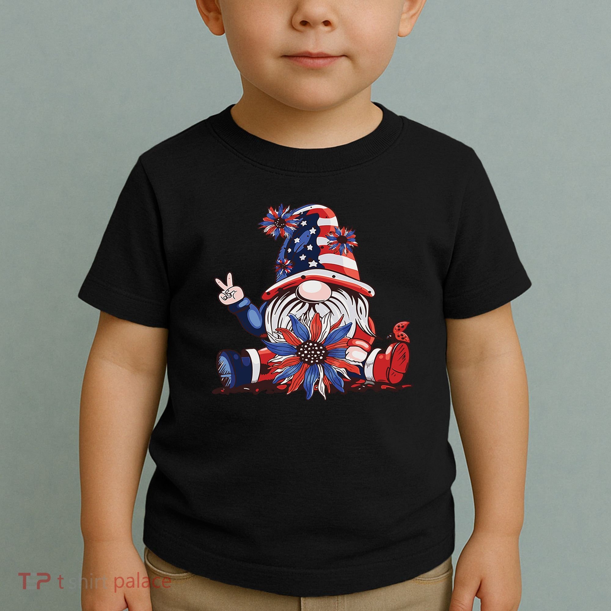 4th Of July Gnome Festive Holiday Toddler T-Shirt