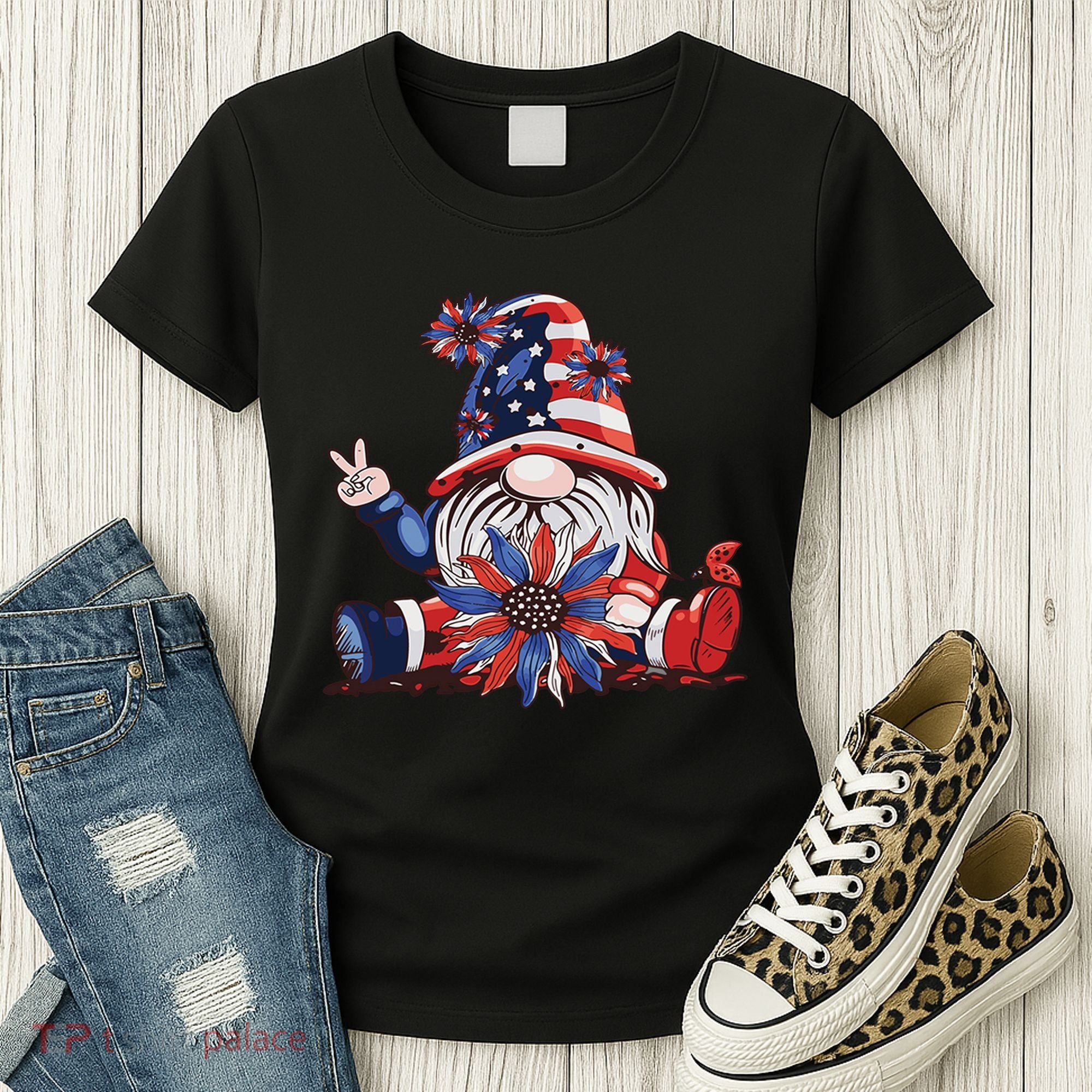 4th Of July Gnome Festive Holiday Women's T-Shirt