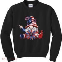 4th Of July Gnome Festive Holiday Kids Sweatshirt thumb 0