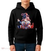 4th Of July Gnome Festive Holiday Kids Hoodie thumb 4