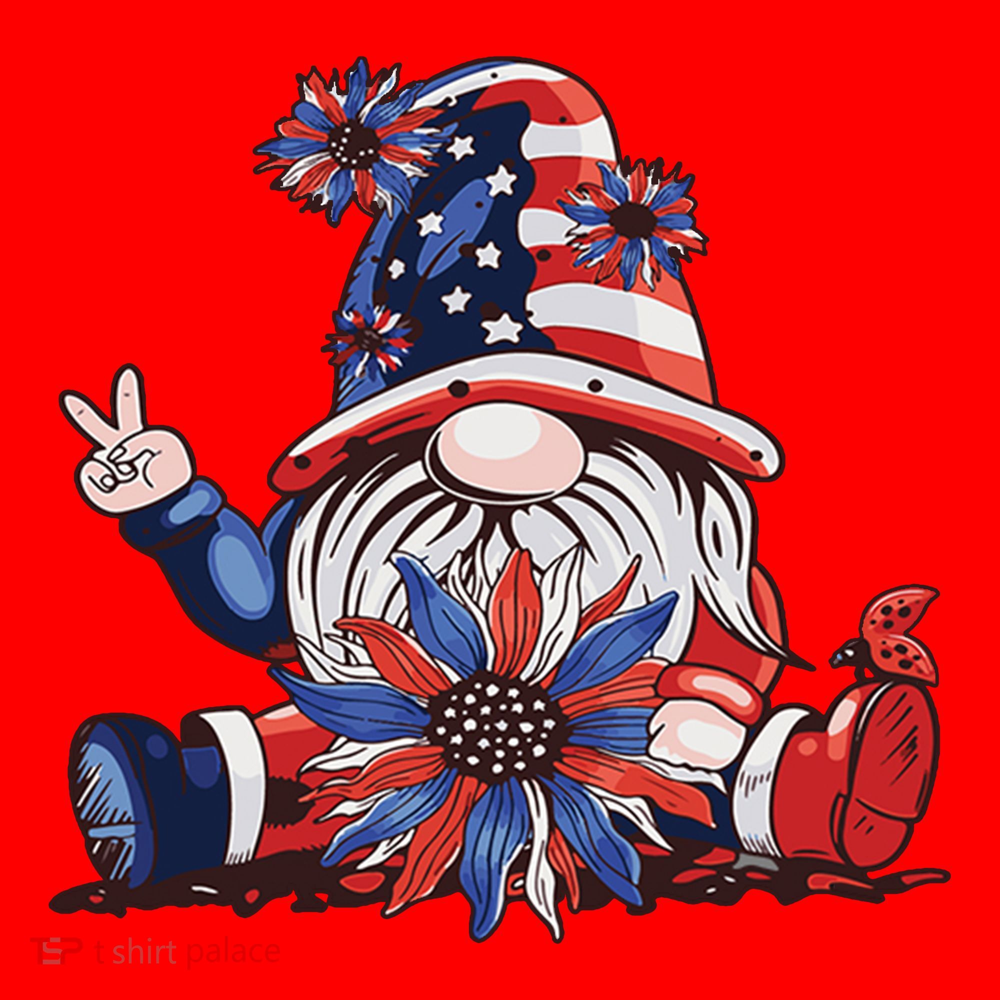 4th Of July Gnome Festive Holiday Santa Hat