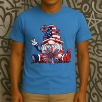 4th Of July Gnome Festive Holiday T-Shirt thumb 3