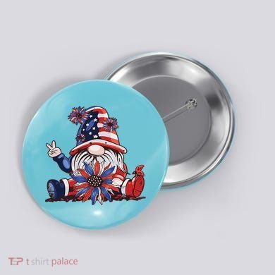 4th Of July Gnome Festive Holiday Button