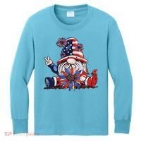 4th Of July Gnome Festive Holiday Kids Long Sleeve Shirt thumb 0