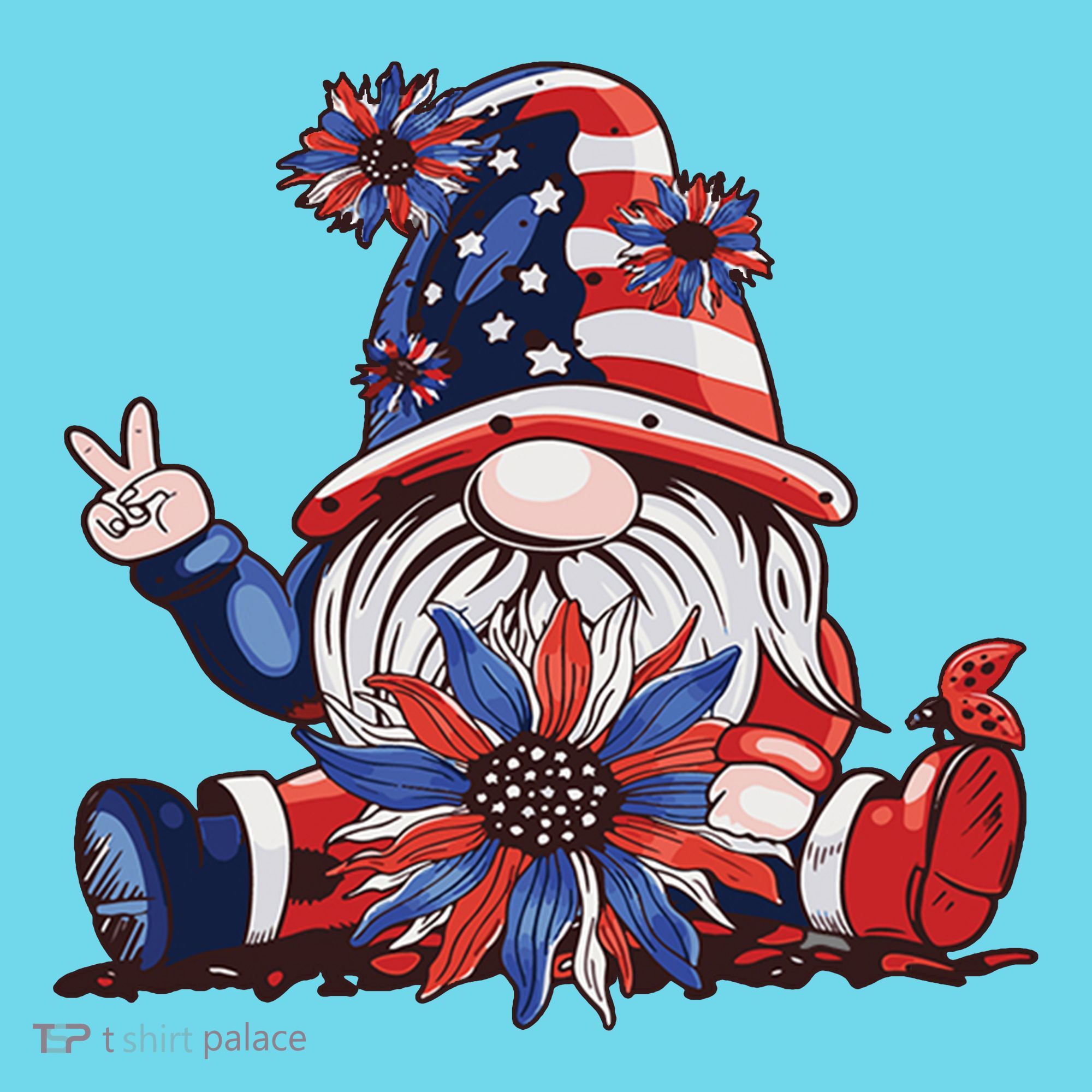 4th Of July Gnome Festive Holiday Kids T-Shirt