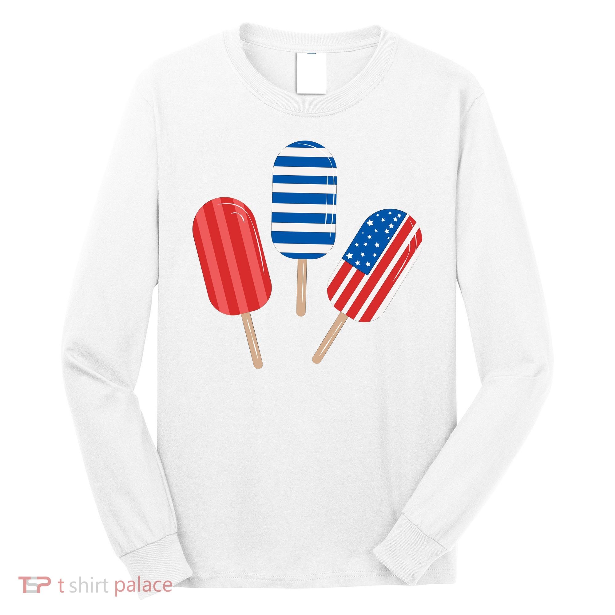 4th Of July Popsicle Usa Long Sleeve Shirt