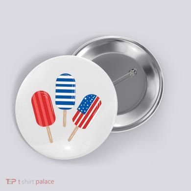 4th Of July Popsicle Usa Button