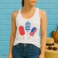 4th Of July Popsicle Usa Women's Tank Top thumb 2