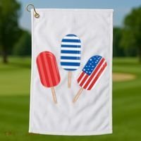 4th Of July Popsicle Usa Golf Towel thumb 1