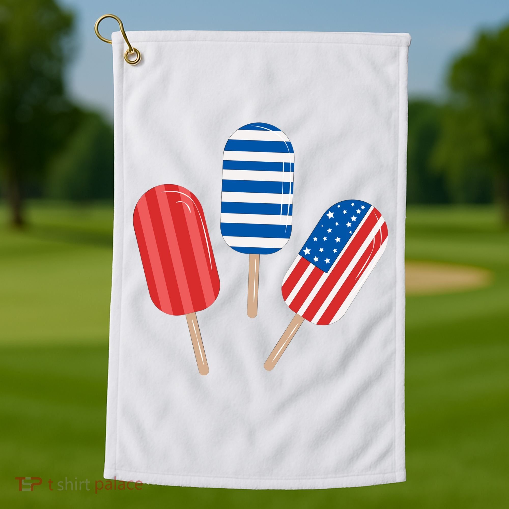 4th Of July Popsicle Usa Golf Towel