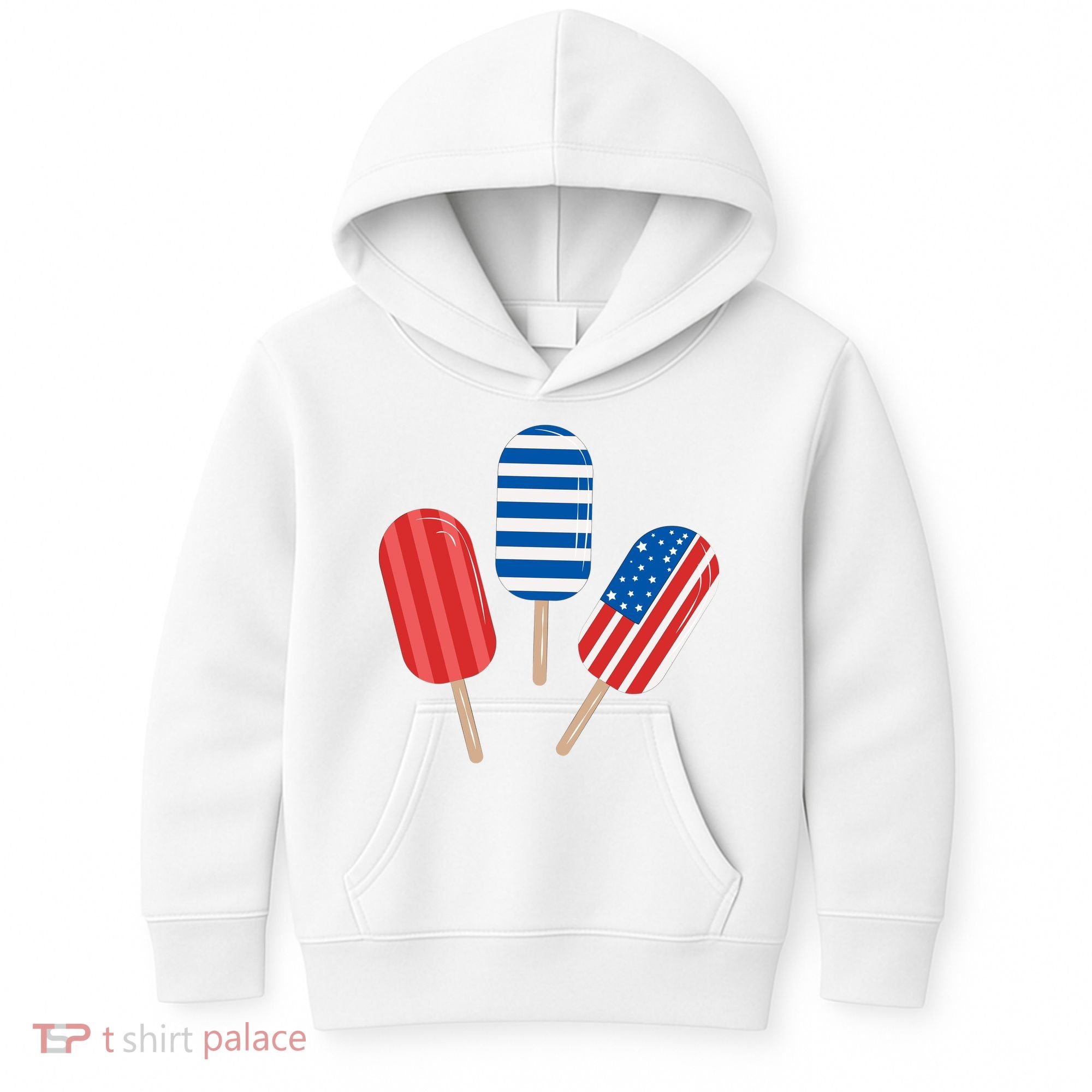 4th Of July Popsicle Usa Kids Hoodie