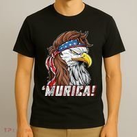 4th Of July Bald Eagle Mullet Murica Usa Usa Merica T-Shirt thumb 3