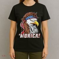 4th Of July Bald Eagle Mullet Murica Usa Usa Merica T-Shirt thumb 4