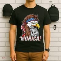 4th Of July Bald Eagle Mullet Murica Usa Usa Merica T-Shirt thumb 6