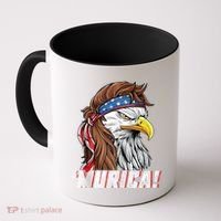 4th Of July Bald Eagle Mullet Murica Usa Usa Merica Coffee Mug thumb 0