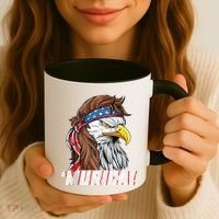 4th Of July Bald Eagle Mullet Murica Usa Usa Merica Coffee Mug thumb 3
