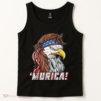 4th Of July Bald Eagle Mullet Murica Usa Usa Merica Tank Top thumb 2