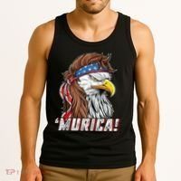 4th Of July Bald Eagle Mullet Murica Usa Usa Merica Tank Top thumb 3