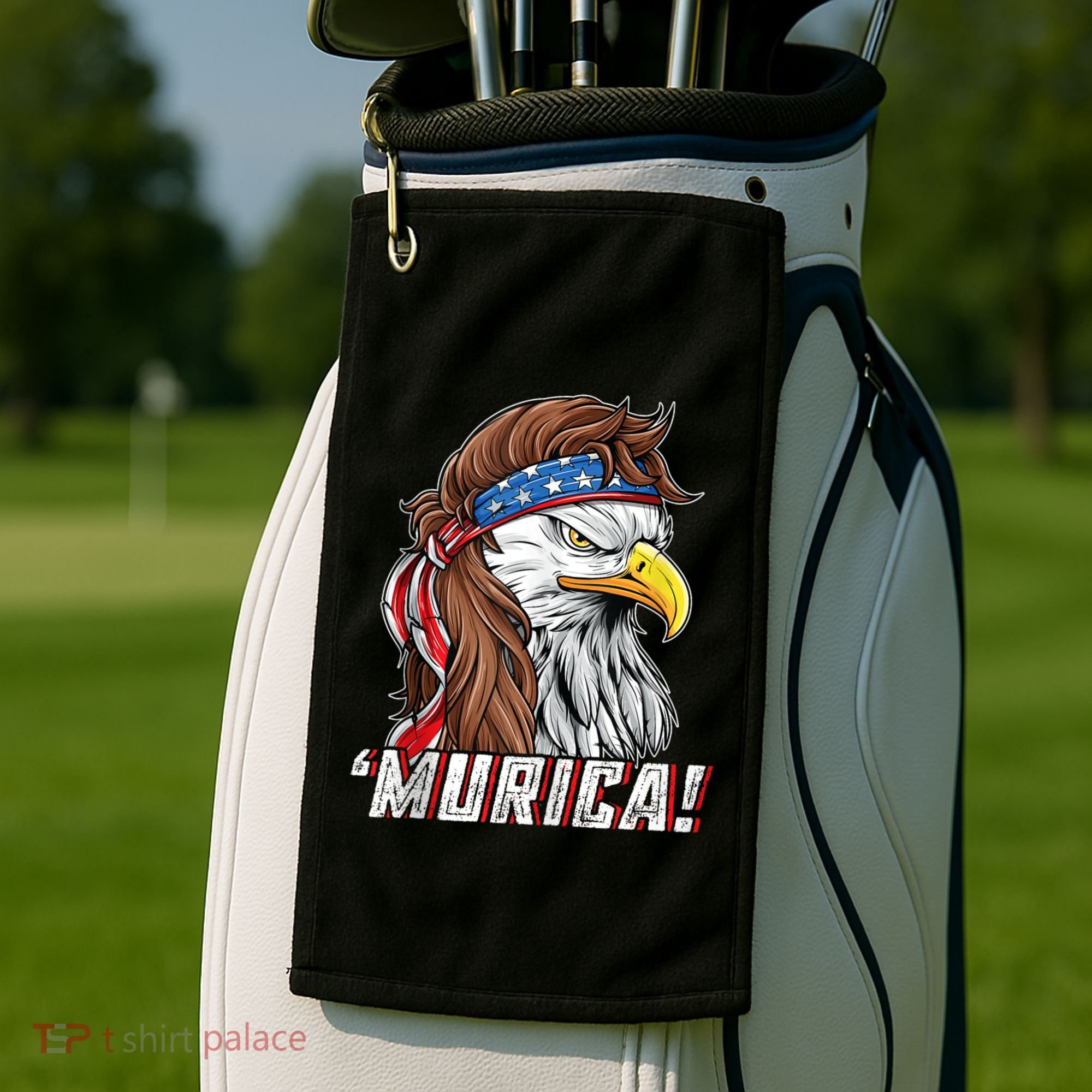4th Of July Bald Eagle Mullet Murica Usa Usa Merica Golf Towel