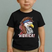 4th Of July Bald Eagle Mullet Murica Usa Usa Merica Toddler T-Shirt thumb 2