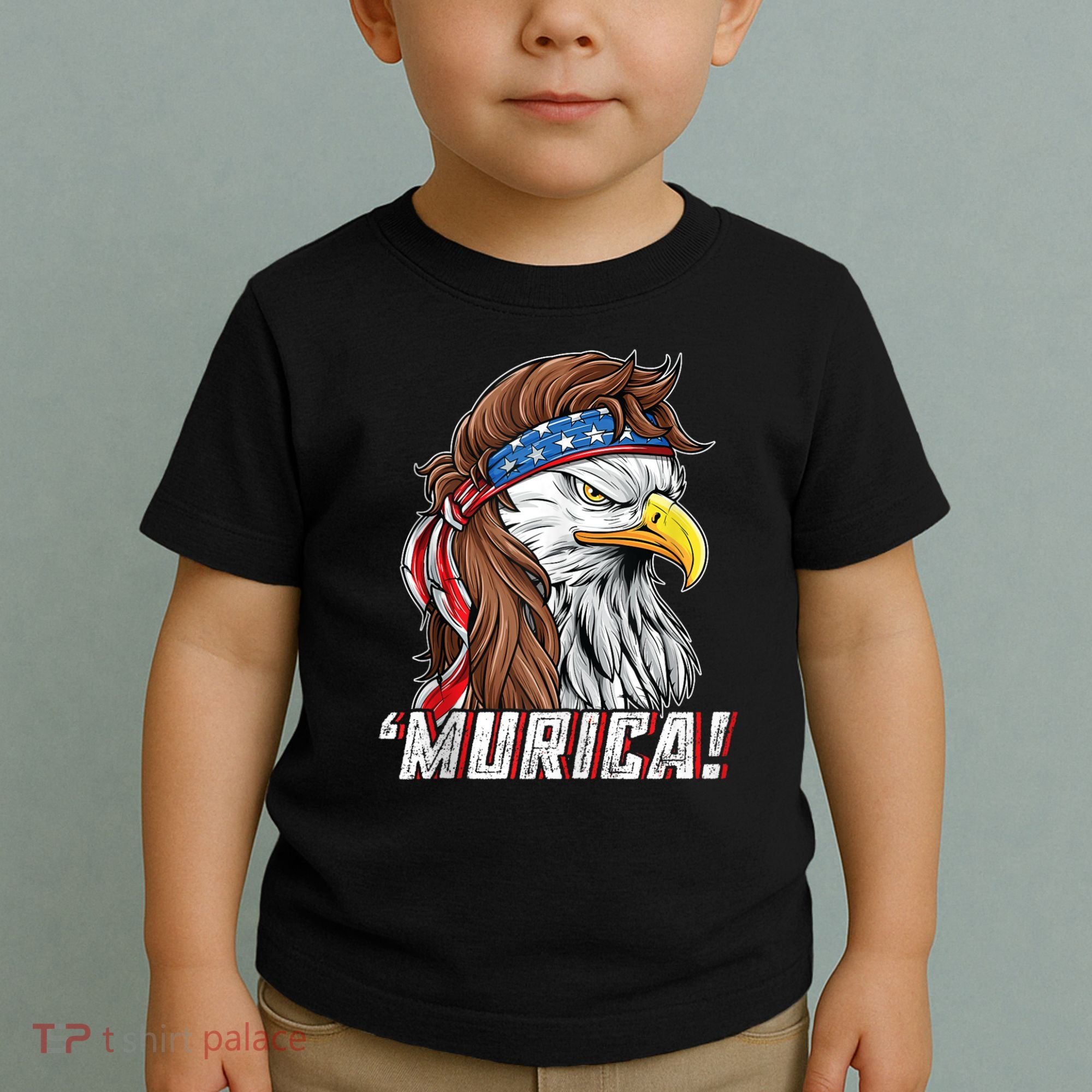 4th Of July Bald Eagle Mullet Murica Usa Usa Merica Toddler T-Shirt