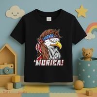 4th Of July Bald Eagle Mullet Murica Usa Usa Merica Toddler T-Shirt thumb 3