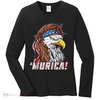 4th Of July Bald Eagle Mullet Murica Usa Usa Merica Women's Long Sleeve Shirt thumb 0