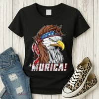 4th Of July Bald Eagle Mullet Murica Usa Usa Merica Women's T-Shirt thumb 3