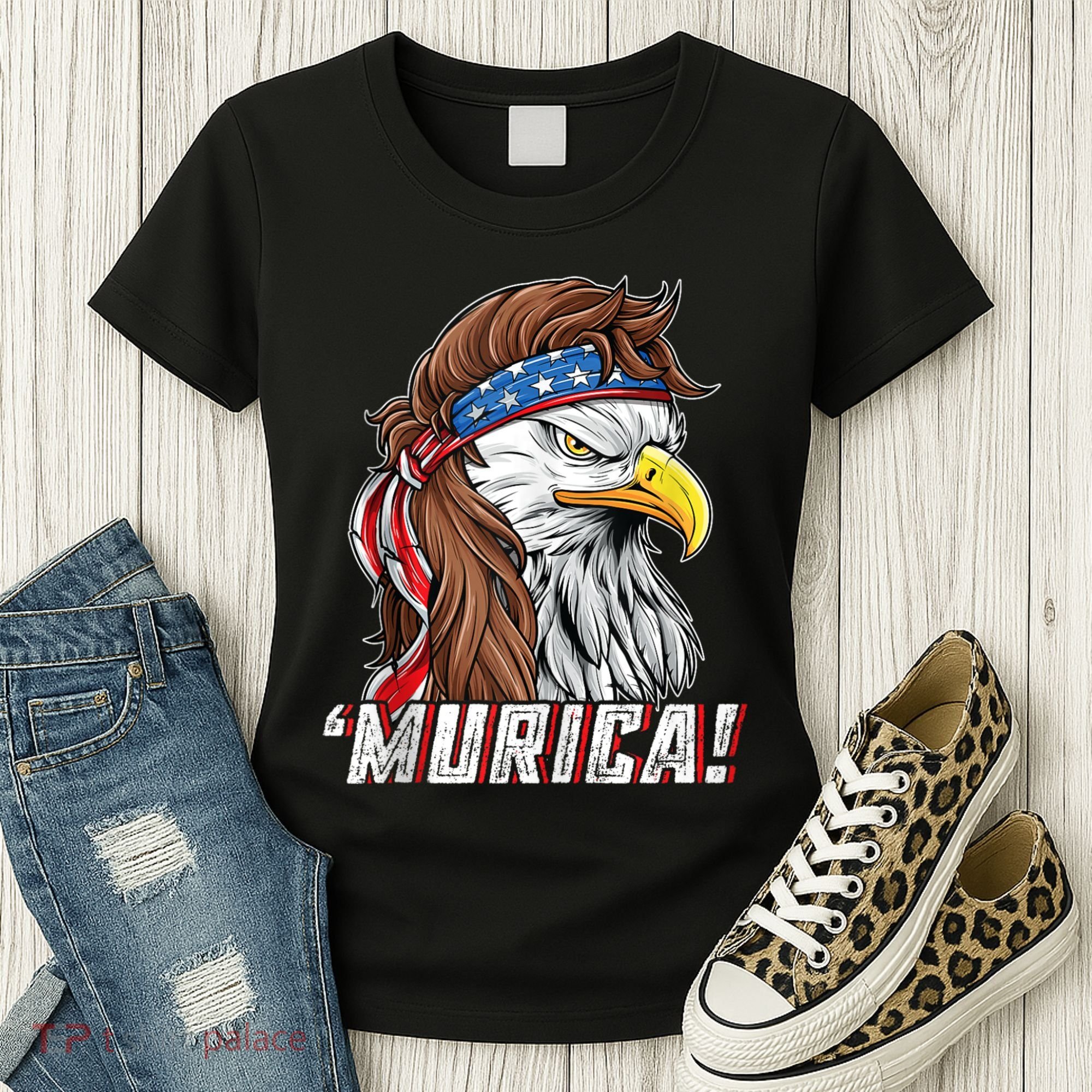 4th Of July Bald Eagle Mullet Murica Usa Usa Merica Women's T-Shirt