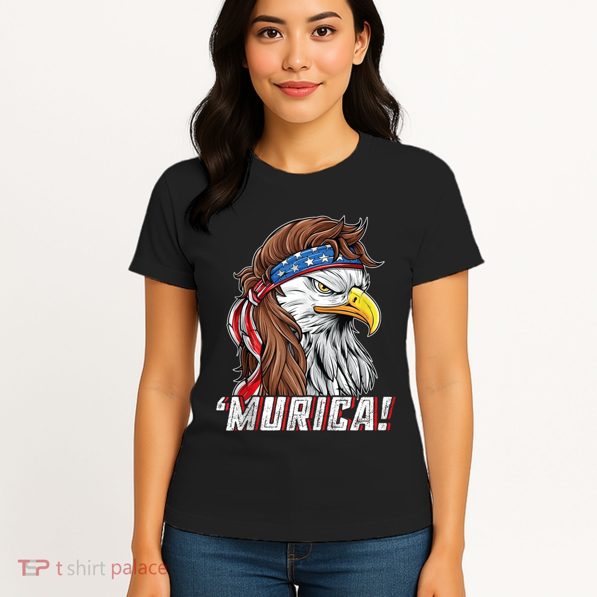 4th Of July Bald Eagle Mullet Murica Usa Usa Merica Women's T-Shirt