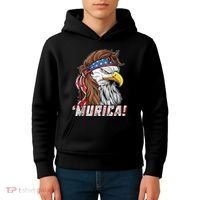 4th Of July Bald Eagle Mullet Murica Usa Usa Merica Kids Hoodie thumb 4