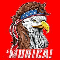 4th Of July Bald Eagle Mullet Murica Usa Usa Merica Santa Hat thumb 1