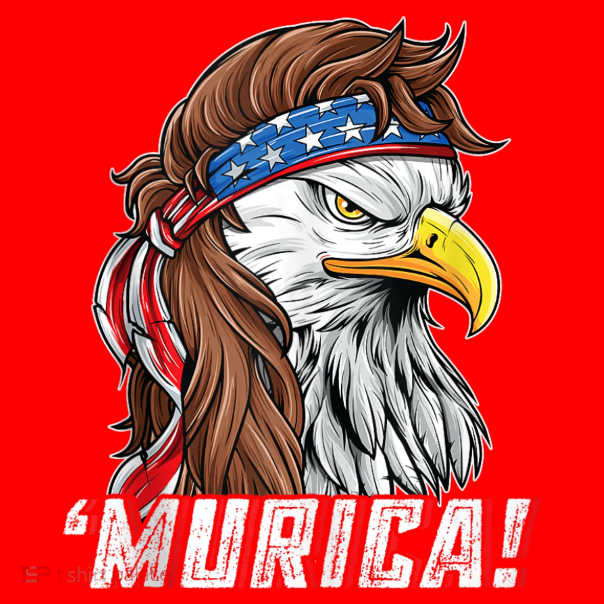 4th Of July Bald Eagle Mullet Murica Usa Usa Merica Santa Hat