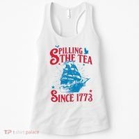 4th Of July Spilling The Tea Since 1773 History Teacher Women's Tank Top thumb 0
