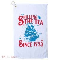4th Of July Spilling The Tea Since 1773 History Teacher Golf Towel thumb 0