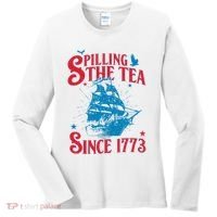 4th Of July Spilling The Tea Since 1773 History Teacher Women's Long Sleeve Shirt thumb 0