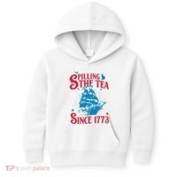 4th Of July Spilling The Tea Since 1773 History Teacher Kids Hoodie thumb 0